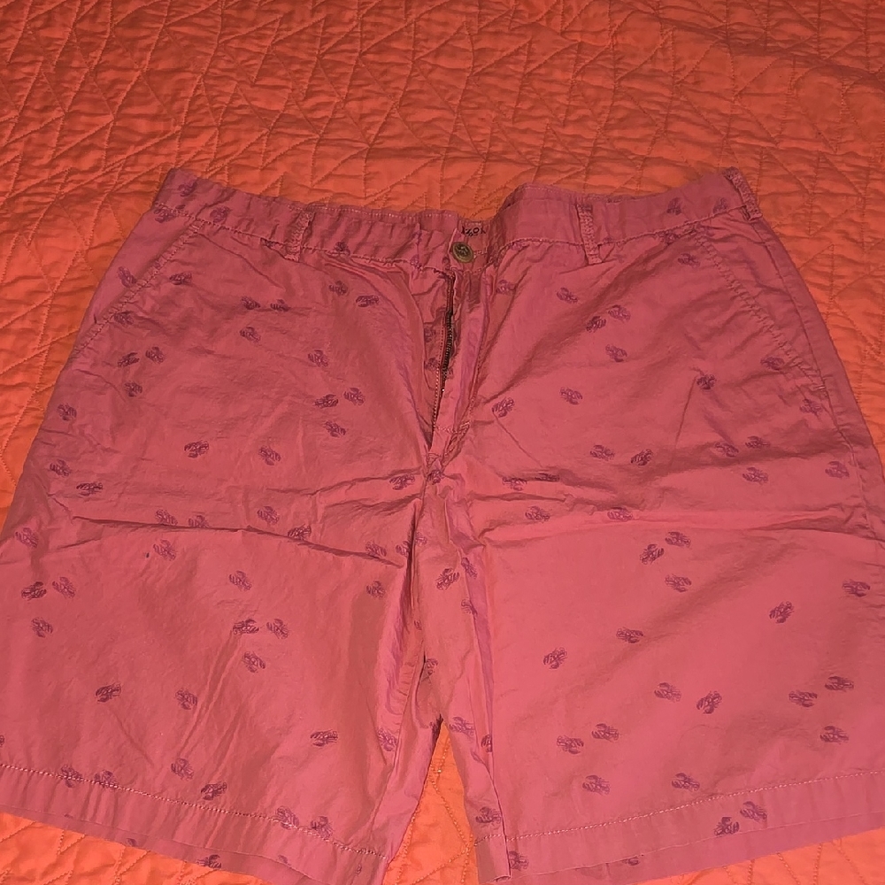 Red mens shorts with lobsters